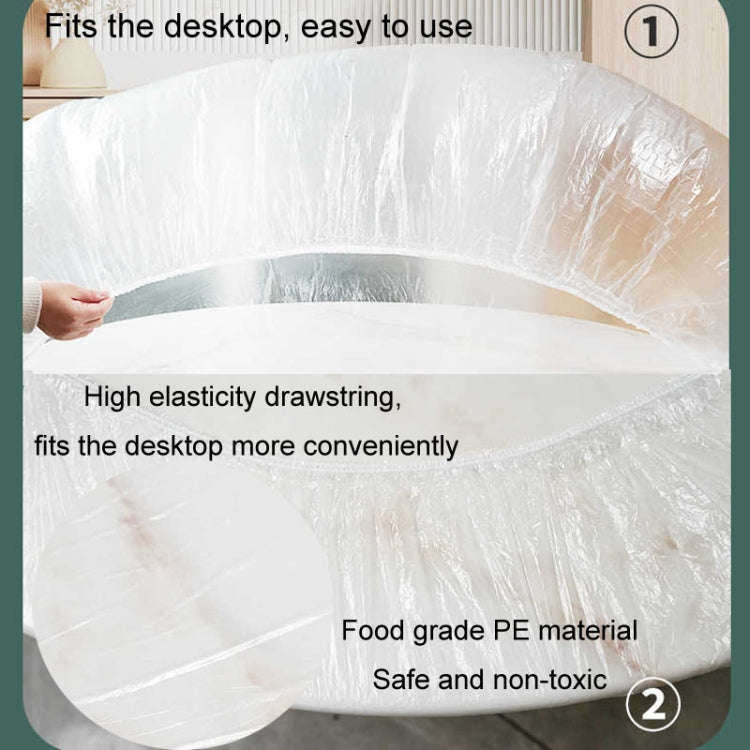 10pcs /Pack 1.6m Disposable Elastic Bunching Tablecloth Household Table Thickened PE Non-Washable...