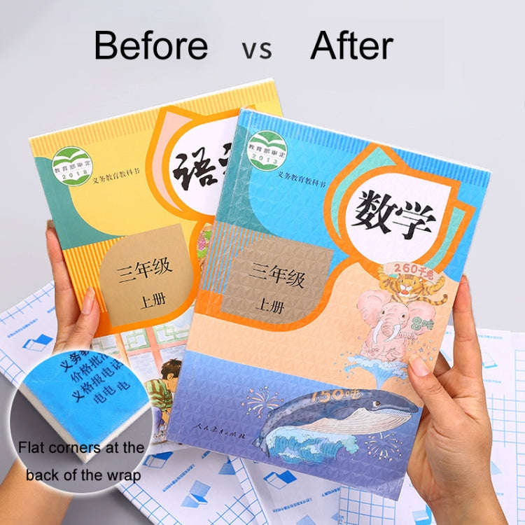 10pcs/set 47cmx34cm Textbook Self-Adhesive Transparent Waterproof Book Cover