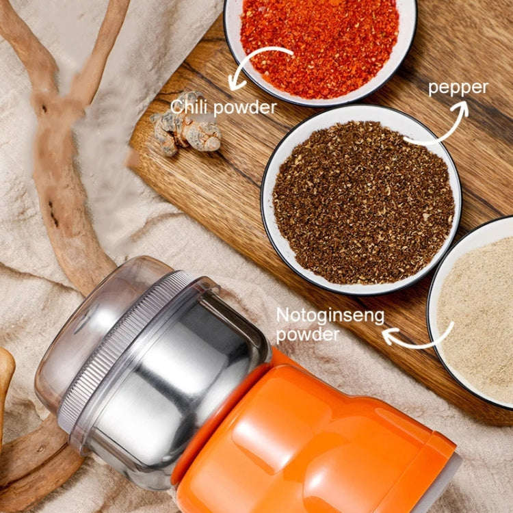 Household Coffee Grain Grinding Machine Crusher Grinder, Spec: EU Plug(Orange)