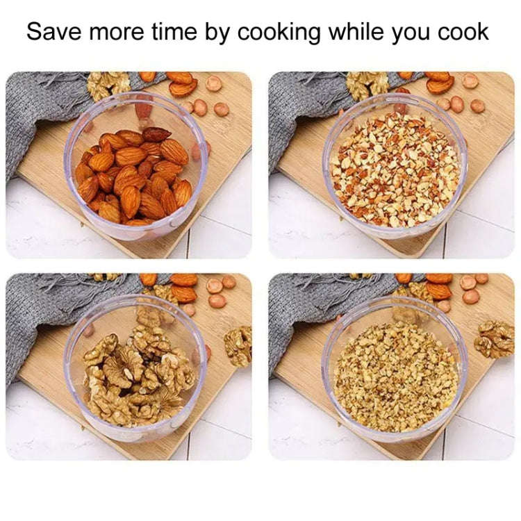 Household Dried Fruit Peanut Crusher Kitchen Hand Crank Nut Pulverizer(White)