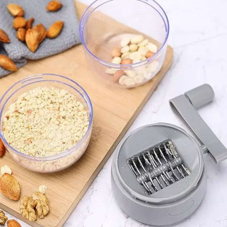 Household Dried Fruit Peanut Crusher Kitchen Hand Crank Nut Pulverizer(White)
