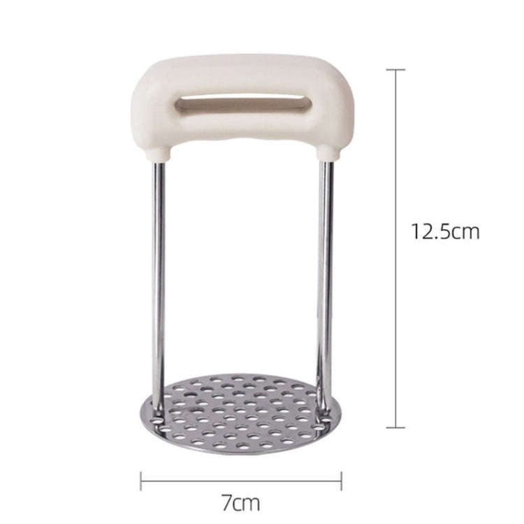 Stainless Steel Mashed Potato Masher Household Supplementary Press Potato Masticator(White)