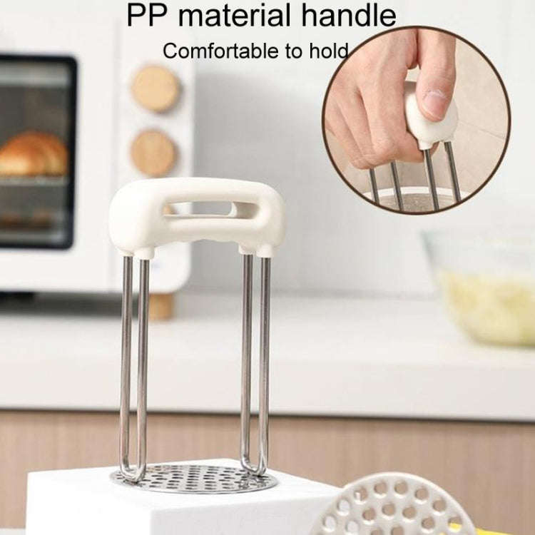 Stainless Steel Mashed Potato Masher Household Supplementary Press Potato Masticator(Yellow)