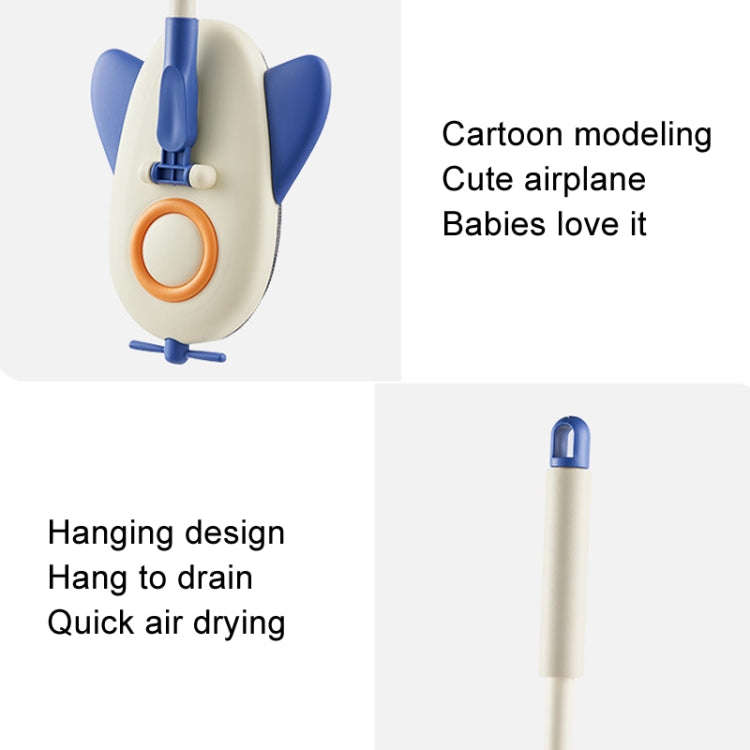 Airplane Shape Mop For Kids Mopping Tool Mini Spinning Floor Mop(Blue)