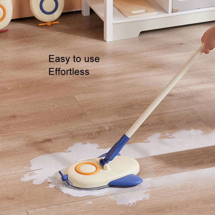 Airplane Shape Mop For Kids Mopping Tool Mini Spinning Floor Mop(Blue)