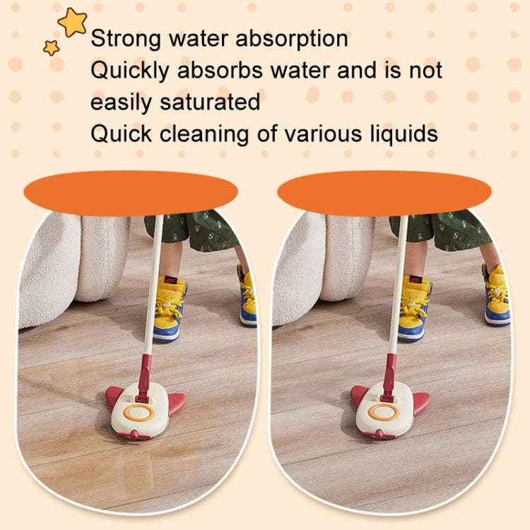 Airplane Shape Mop For Kids Mopping Tool Mini Spinning Floor Mop(Blue)