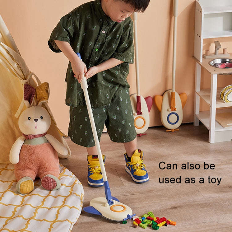 Airplane Shape Mop For Kids Mopping Tool Mini Spinning Floor Mop(Blue)