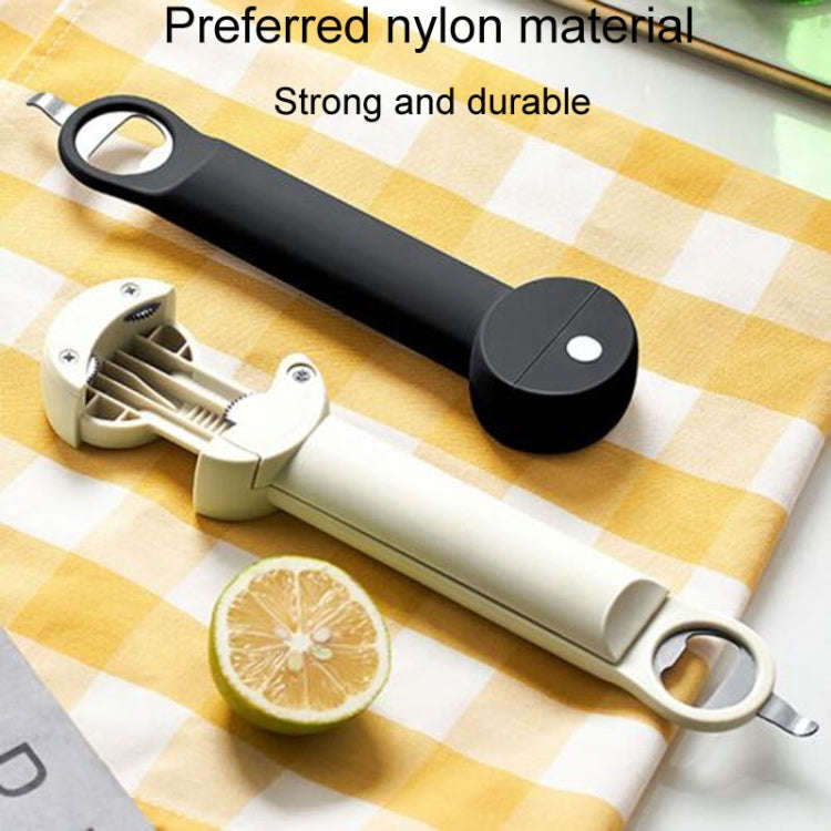 Multifunctional Beer And Beverage Bottle Opener Magnetic Telescopic Cans And Caps Driver(Gray White)