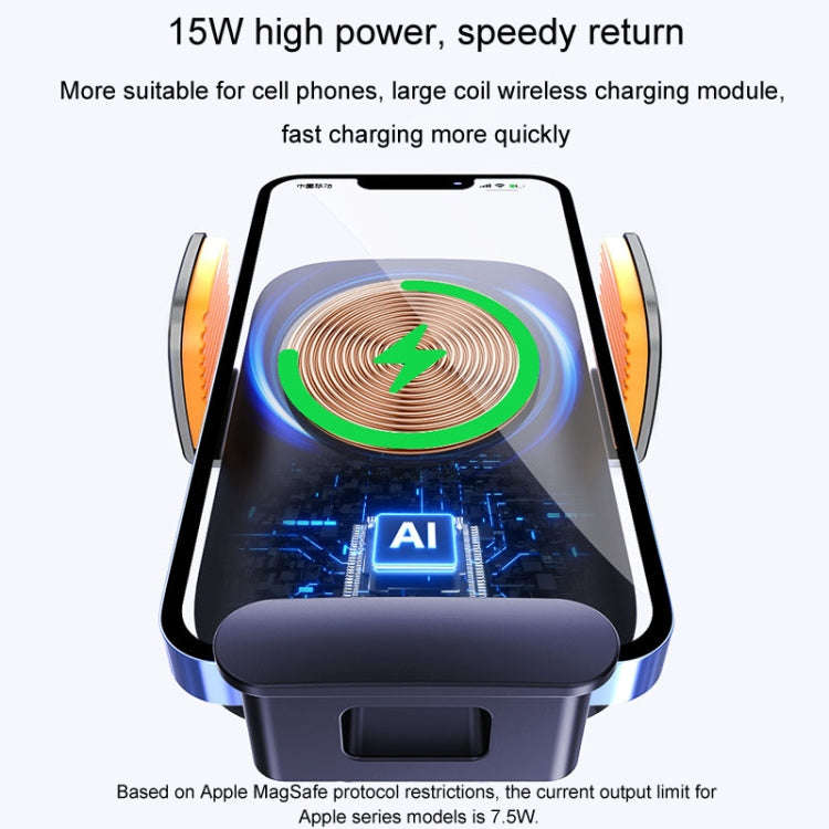 Smart Induction Wireless Charger Car Cell Phone Holder Solar Fast Charging Air Vent Navigation St...