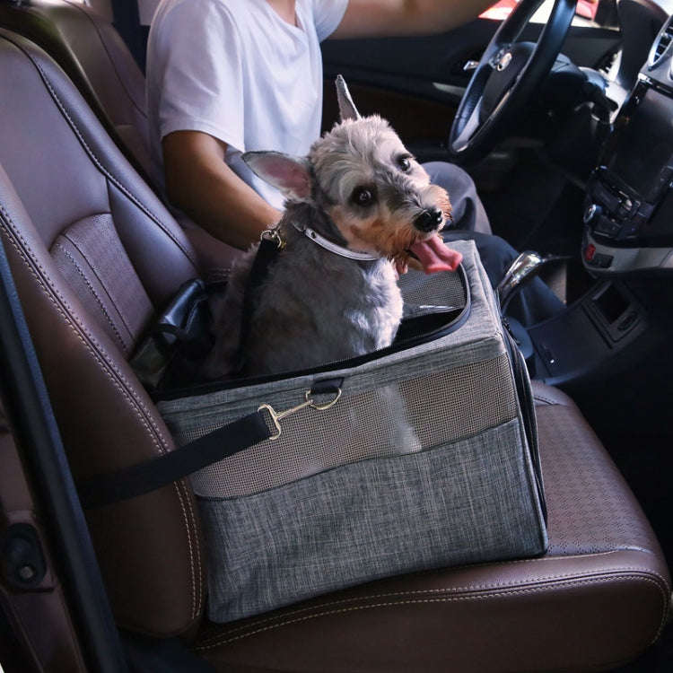 Car Pet Kennel Bag Foldable Storage Dog Passenger Basket, Model: Conventional(Gray)