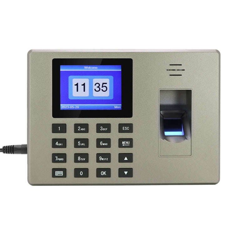 Fingerprint Recognition Voice Broadcast Smart Report Generation Attendance Machine, Model: Gold U...