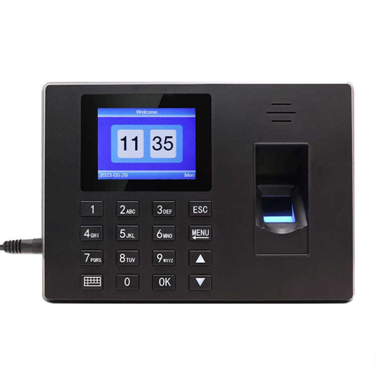 Fingerprint Recognition Voice Broadcast Smart Report Generation Attendance Machine, Model: Black ...