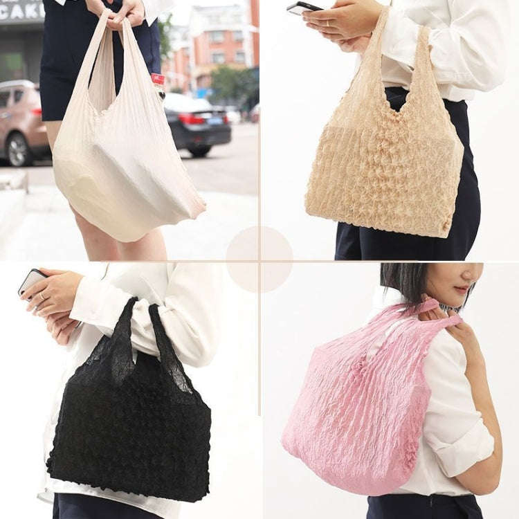 Magic Telescopic Pleated Bag Large Capacity Multi-Purpose Bubble Bag(Black)