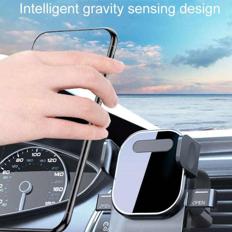 Automotive Navigation Bracket Car Air Vent Phone Fixed Support Clip, Style: Texture Model