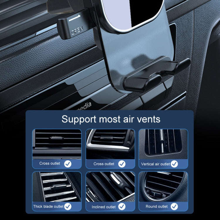 Automotive Navigation Bracket Car Air Vent Phone Fixed Support Clip, Style: Texture Model