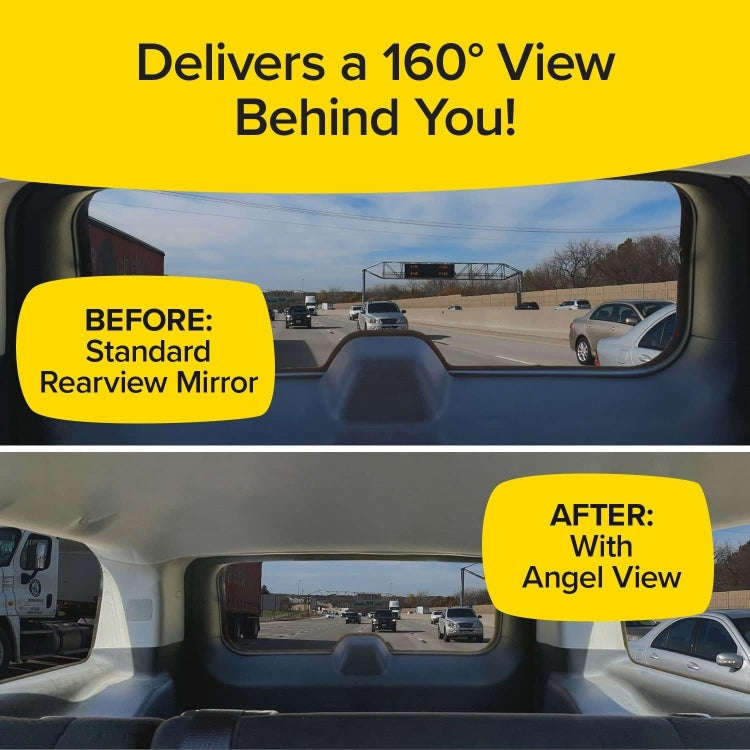 Wide-Angle Rearview Mirror Reduce Blind Spots Fits Most Cars SUVs