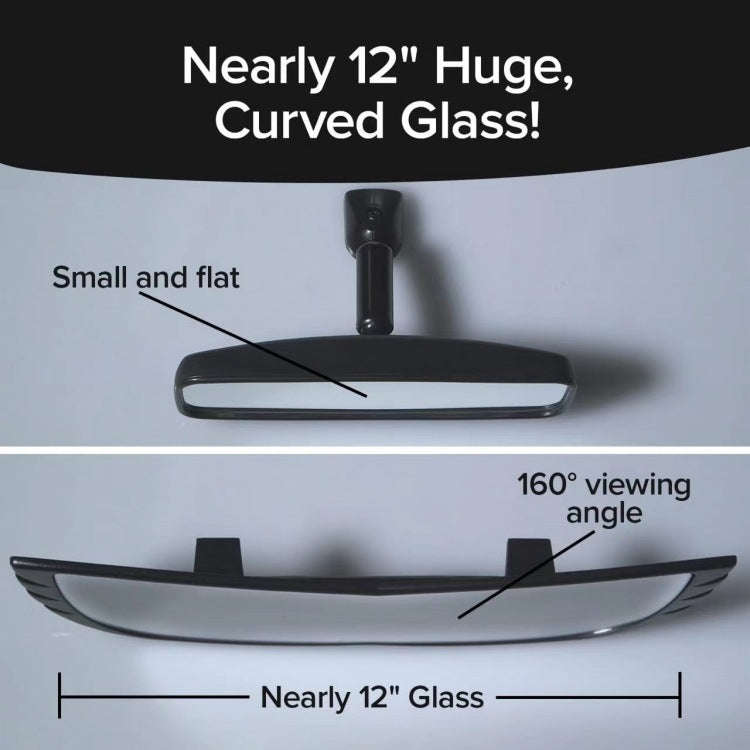 Wide-Angle Rearview Mirror Reduce Blind Spots Fits Most Cars SUVs