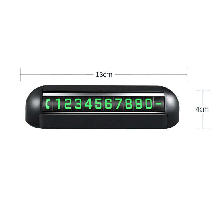 Automobile Temporary Parking License Plate Move Car Phone Number Cards(Black)