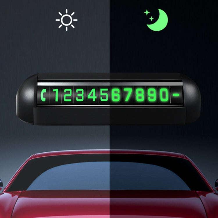 Automobile Temporary Parking License Plate Move Car Phone Number Cards(Black)