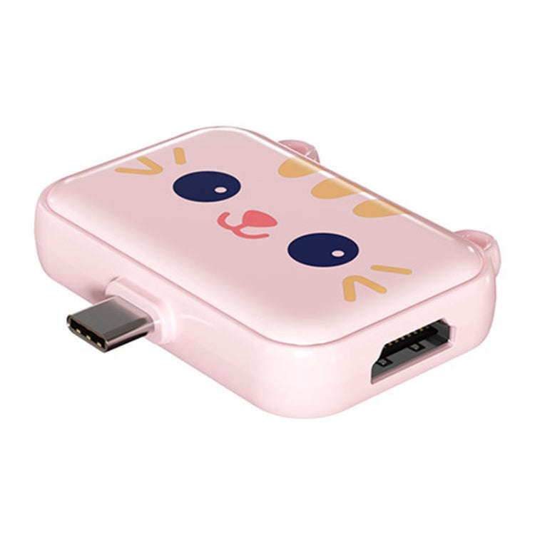 3 In 1 Type-C Docking Station USB Hub For iPad / Phone Docking Station, Port: 3H HDMI+PD+USB3.0 Pink