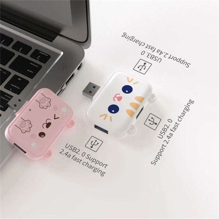 3 In 1 Type-C Docking Station USB Hub For iPad / Phone Docking Station, Port: 3H HDMI+PD+USB3.0 Pink