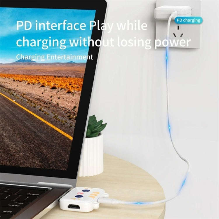 3 In 1 Type-C Docking Station USB Hub For iPad / Phone Docking Station, Port: 3H HDMI+PD+USB3.0 Pink