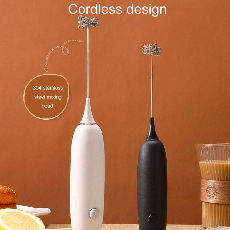 Cordless Handheld Milk And Coffee Frother Household Small Baking Mixing Tool(White)