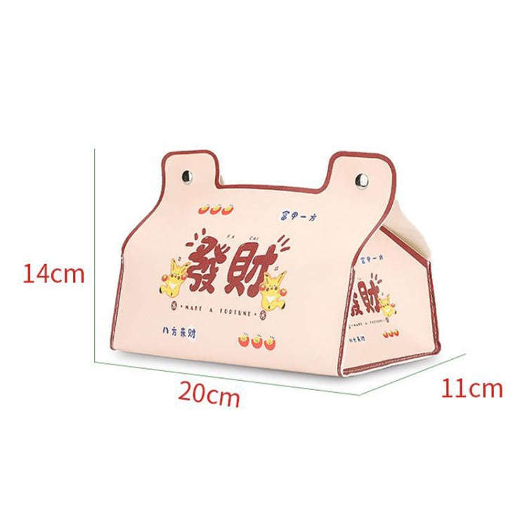 New Year Cute Tissue Box Waterproof Tissue Box Dormitory Car Carrying Living Room Universal Tissu...