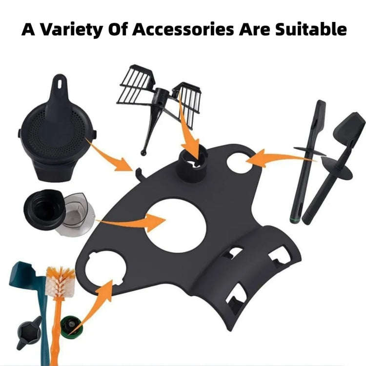 For Thermomix  TM5 TM6 Storage Rack Holder Food Processor Accessories(Black)