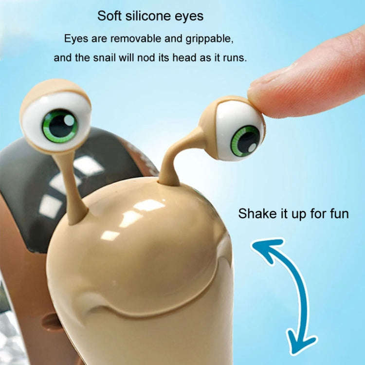 Children Electrical Crawling Snail Toys Sound And Light Projection Snail Fun Toys(Gray)