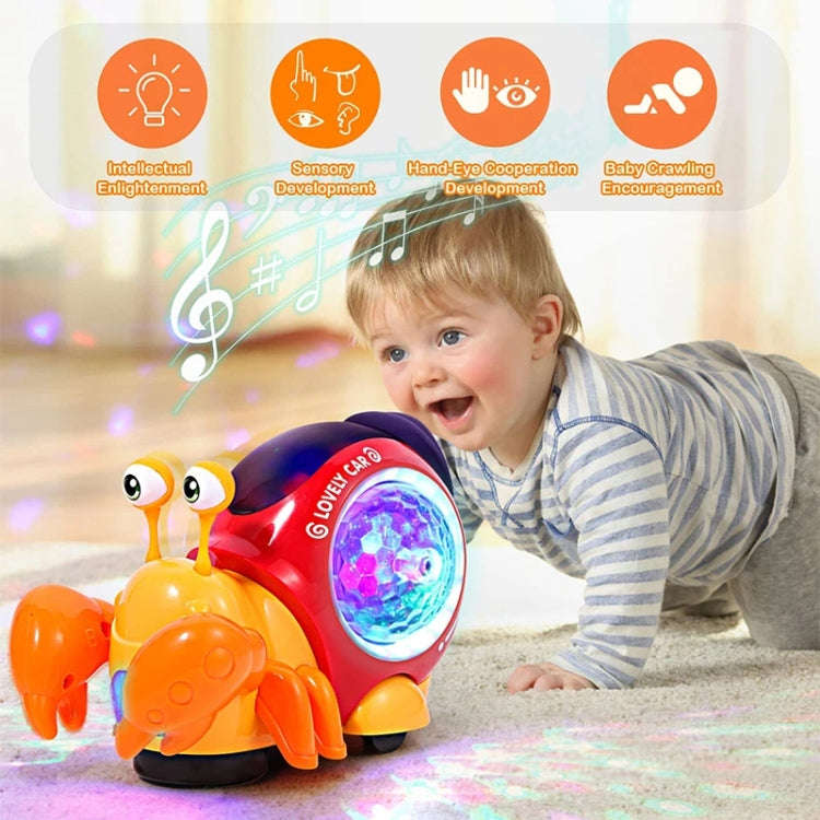 Crawling Hermit Crab Educational Electrical Toys Universal Music Light Projection Cartoon Childre...