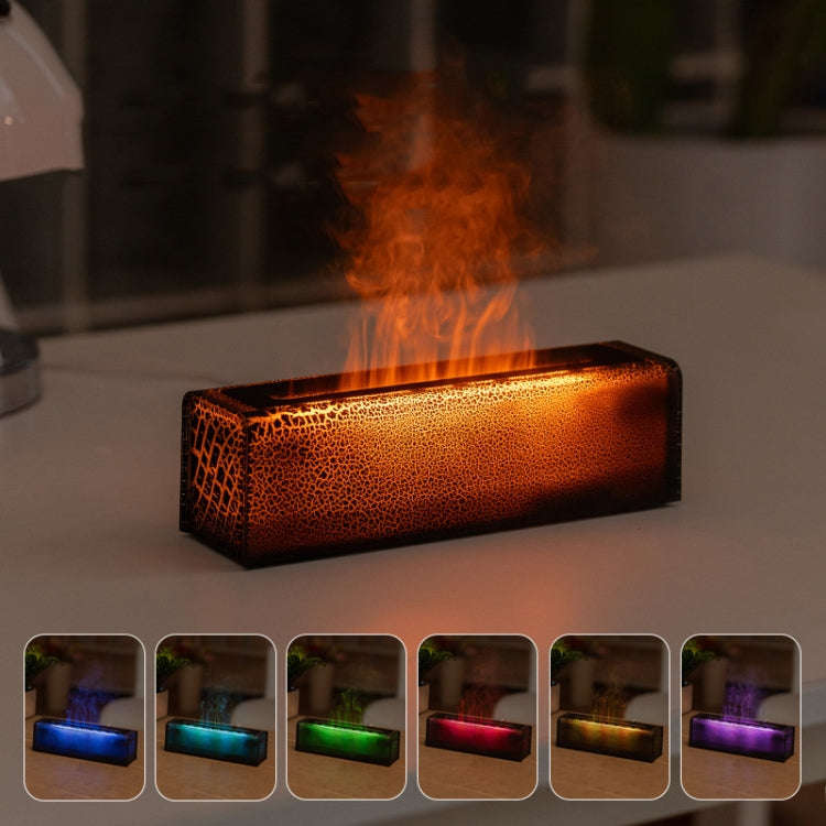Lava Flame Aromatherapy Machine Air Atomizing Humidifier With Colorful Light, Model: DQ709 Pro White