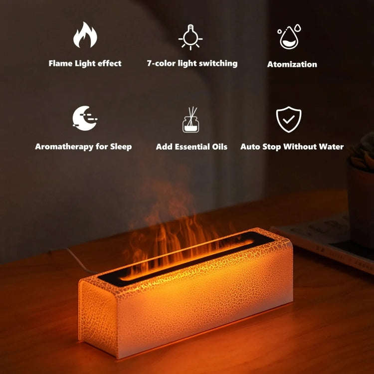 Lava Flame Aromatherapy Machine Air Atomizing Humidifier With Colorful Light, Model: DQ709 Pro White