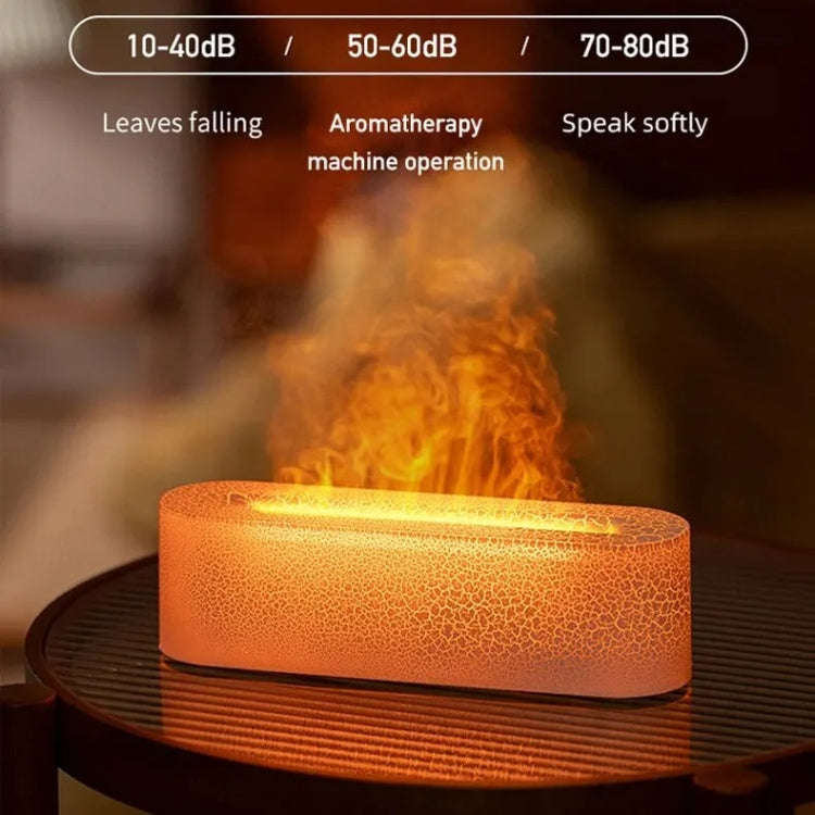 Lava Flame Aromatherapy Machine Air Atomizing Humidifier With Colorful Light, Model: DQ709 Pro White
