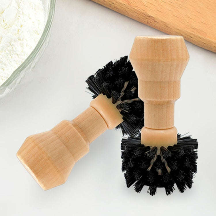 Small Coffee Powder Cleaning Brush Coffee Machine Brewing Heading Sweeping Brooch(Black)