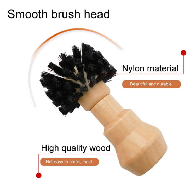 Large Coffee Powder Cleaning Brush Coffee Machine Brewing Heading Sweeping Brooch(Black)