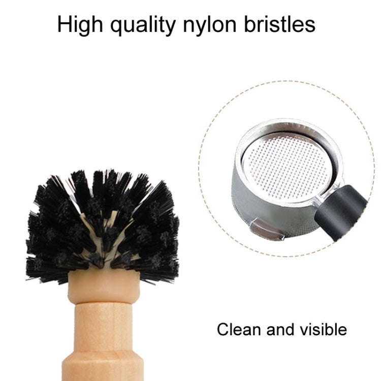 Small Coffee Powder Cleaning Brush Coffee Machine Brewing Heading Sweeping Brooch(Black)