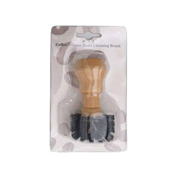Large Coffee Powder Cleaning Brush Coffee Machine Brewing Heading Sweeping Brooch(Black)
