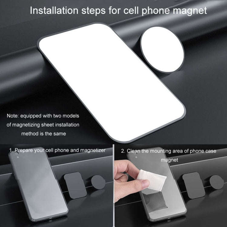 Magnetic Car Bracket Sticky Car Dashboard Cell Phone Navigation Stand(Black)