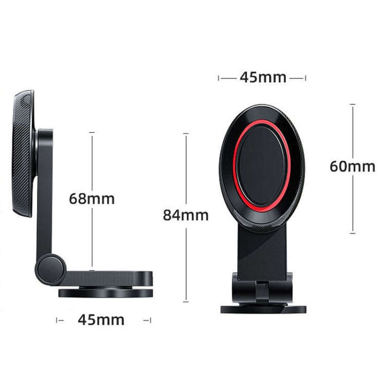 Magnetic Car Bracket Sticky Car Dashboard Cell Phone Navigation Stand(Black)