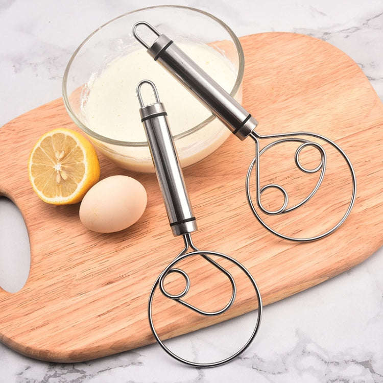Stainless Steel Flour Mixer Flour And Egg Beaters Noodle Making Tools, Specification: Double Circle
