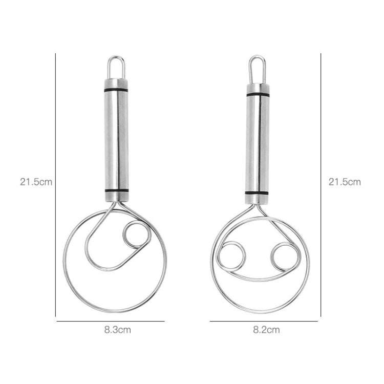 Stainless Steel Flour Mixer Flour And Egg Beaters Noodle Making Tools, Specification: Double Circle