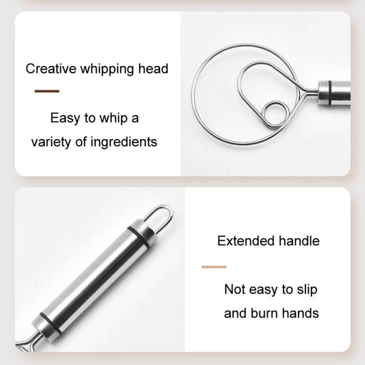 Stainless Steel Flour Mixer Flour And Egg Beaters Noodle Making Tools, Specification: Double Circle