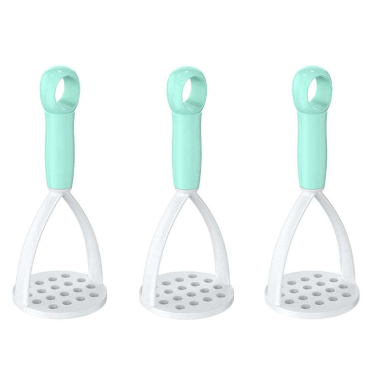 3pcs Kitchen Manual Potato Masher Baby Supplement Food Mashing Tool(Green)