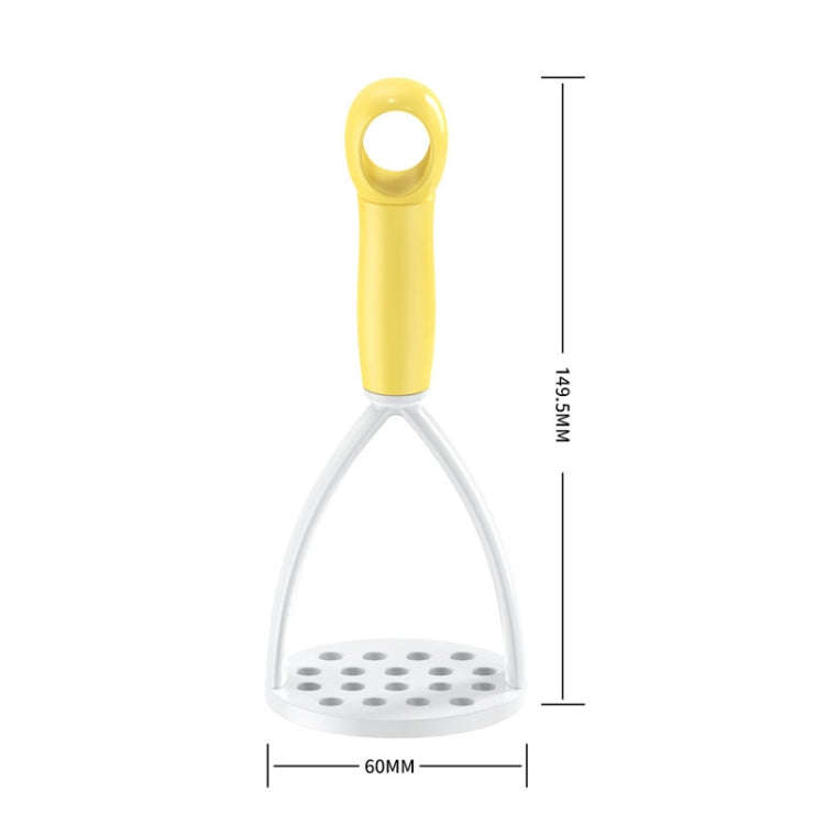 3pcs Kitchen Manual Potato Masher Baby Supplement Food Mashing Tool(Yellow)