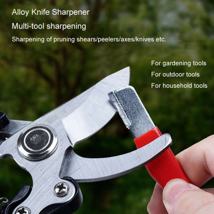 Outdoor Portable Garden Scissors Sharpener Knife Scissors Dual Purpose Sharpening Stone(Black)