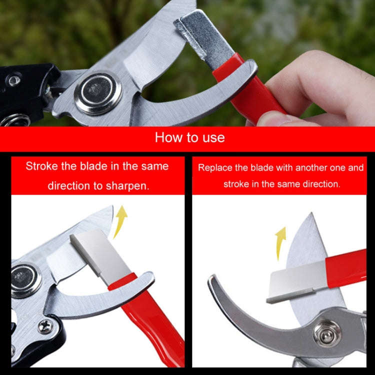 Outdoor Portable Garden Scissors Sharpener Knife Scissors Dual Purpose Sharpening Stone(Black)