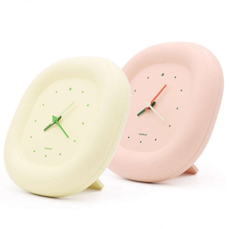 Desktop Wall-mounted Dual-purpose Decorative Silent Bubble Clock(Yellow)