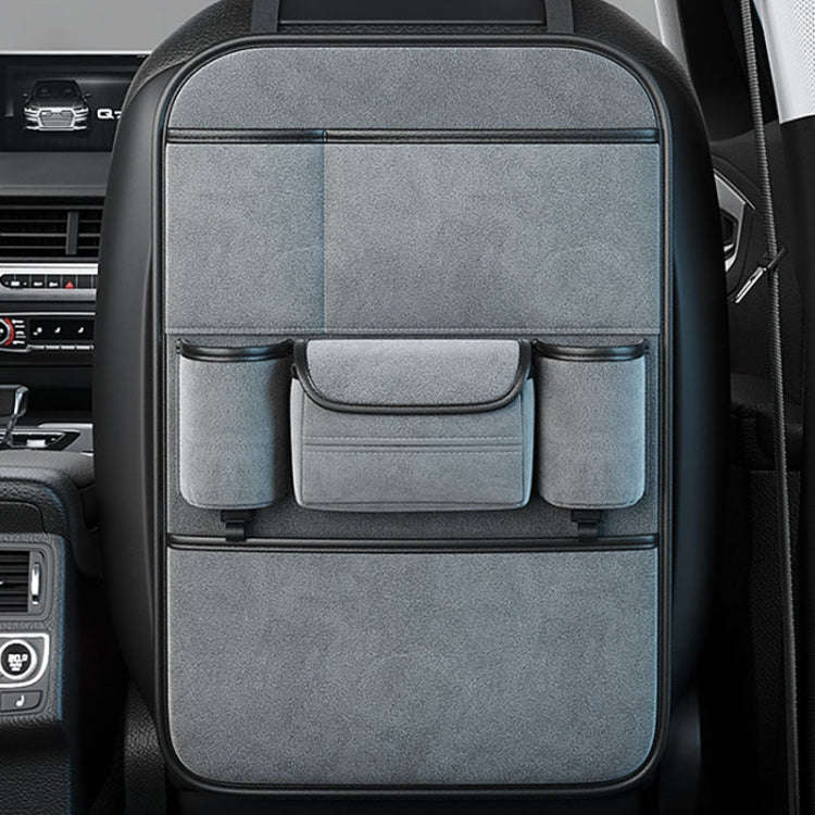 Multifunction Car Seat Back Storage Bag Seat Back Pocket Car Utility Storage Hanging Bag(Gray)