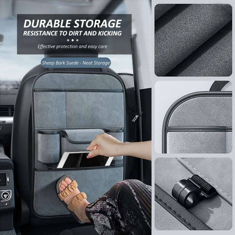 Multifunction Car Seat Back Storage Bag Seat Back Pocket Car Utility Storage Hanging Bag(Gray)